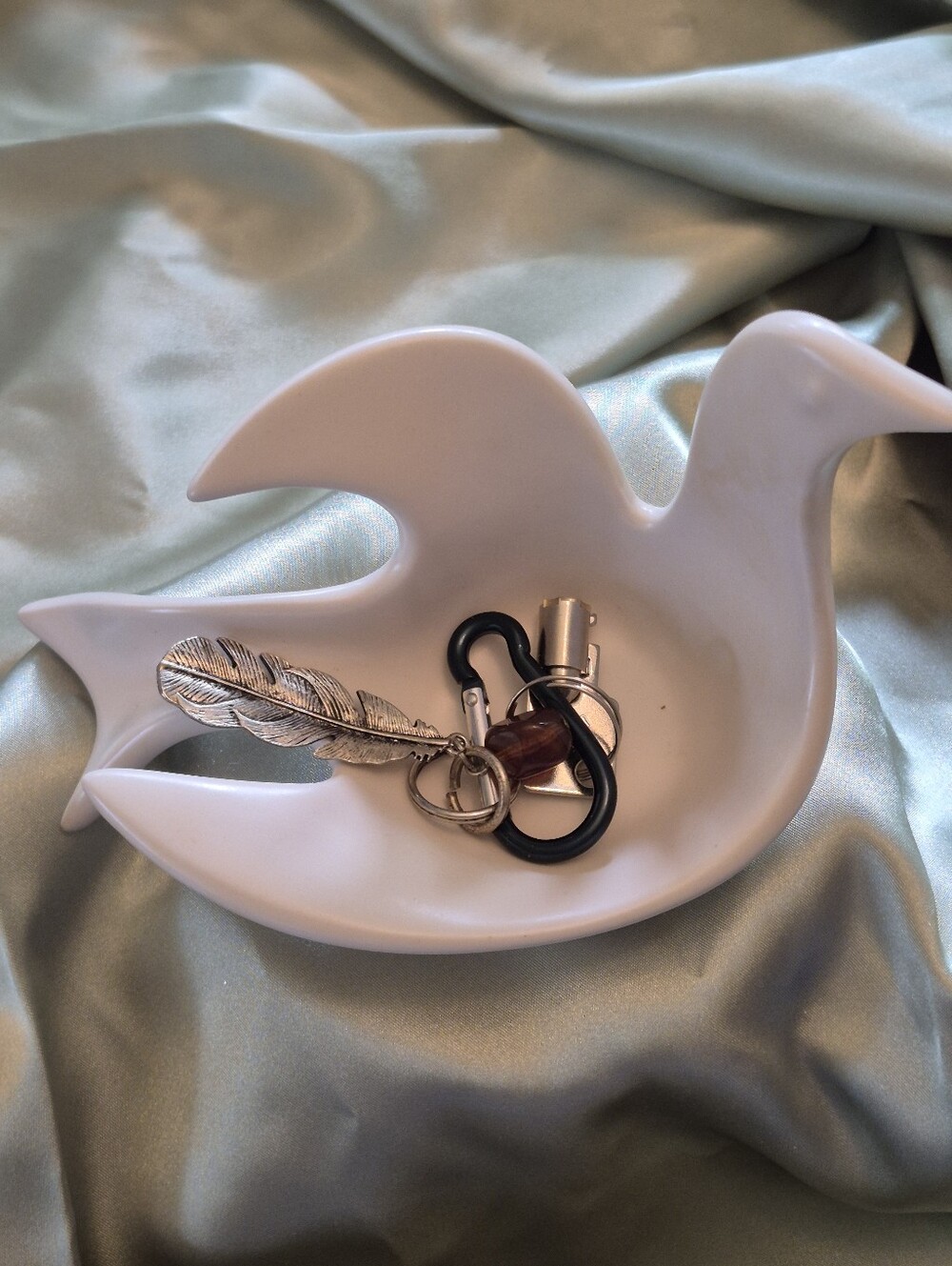 White Ceramic Dove Bird-Shaped Dish Jonathan Adler Collectible Dish